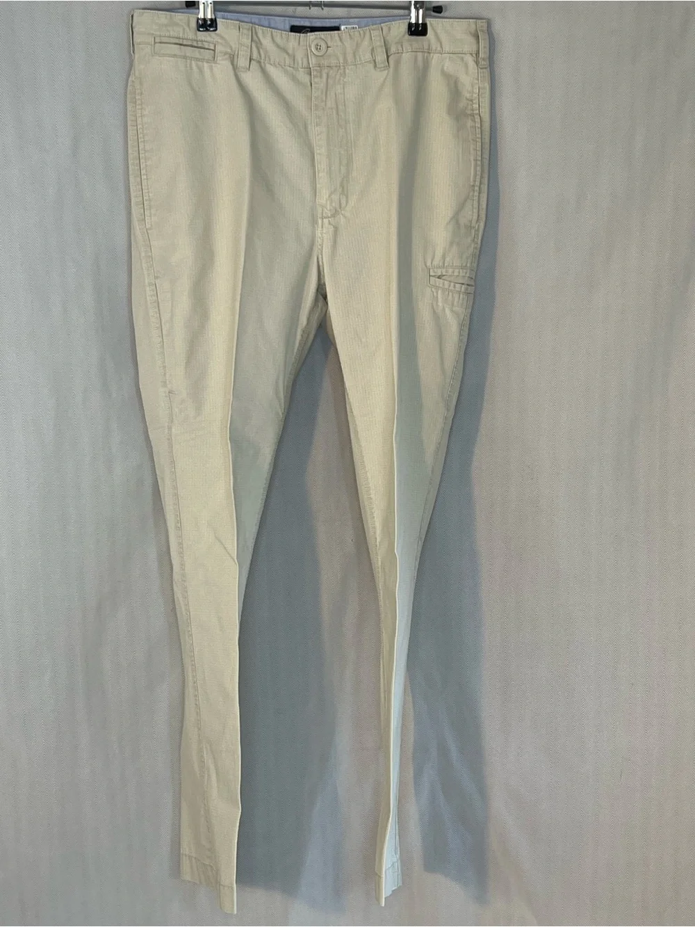 Roundtree & Yorke Casual Men’s Cotton Pants Beige Pockets Textured 32X30 👍